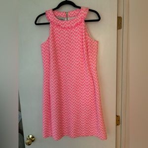 Sarah Campbell pink and white sleeveless dress size 8